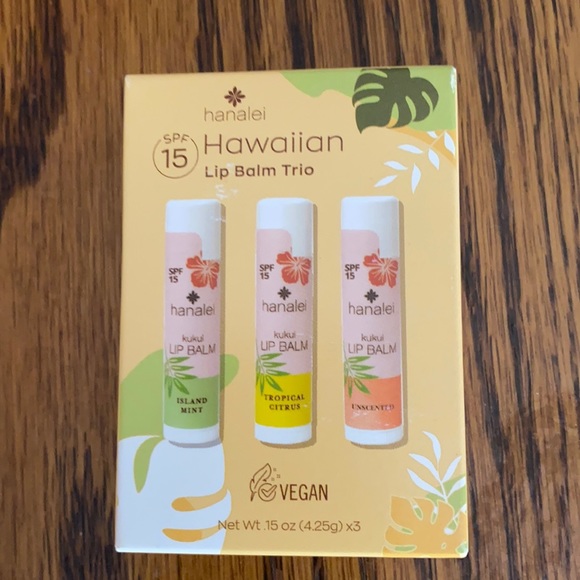 Hanalei Company Other - Hanakei Hawaiian lip balm trio ( vegan )